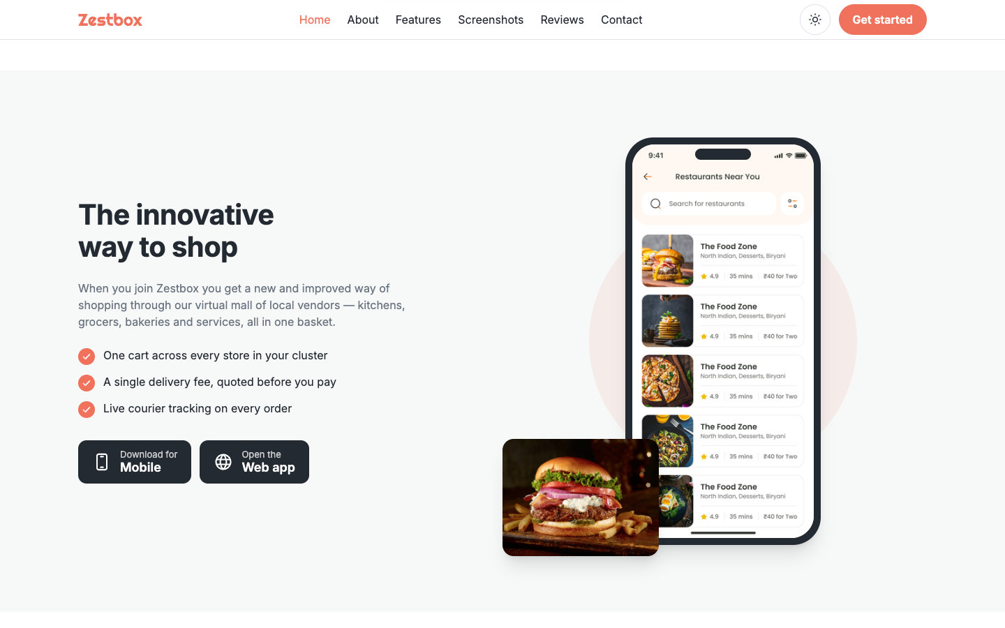 Zestbox website template preview 3