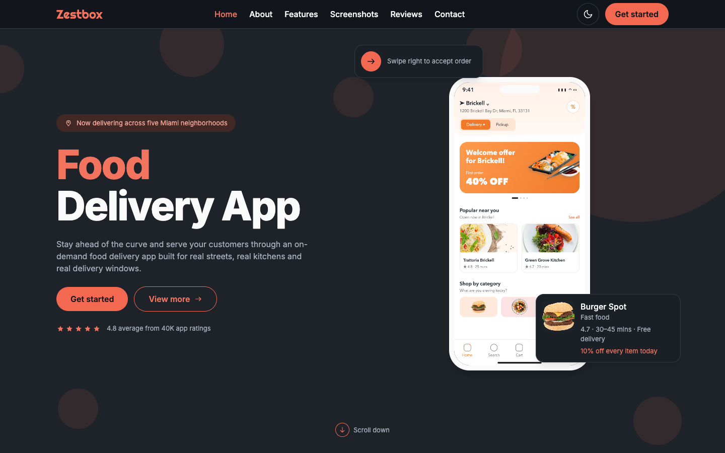 Zestbox website template preview 2