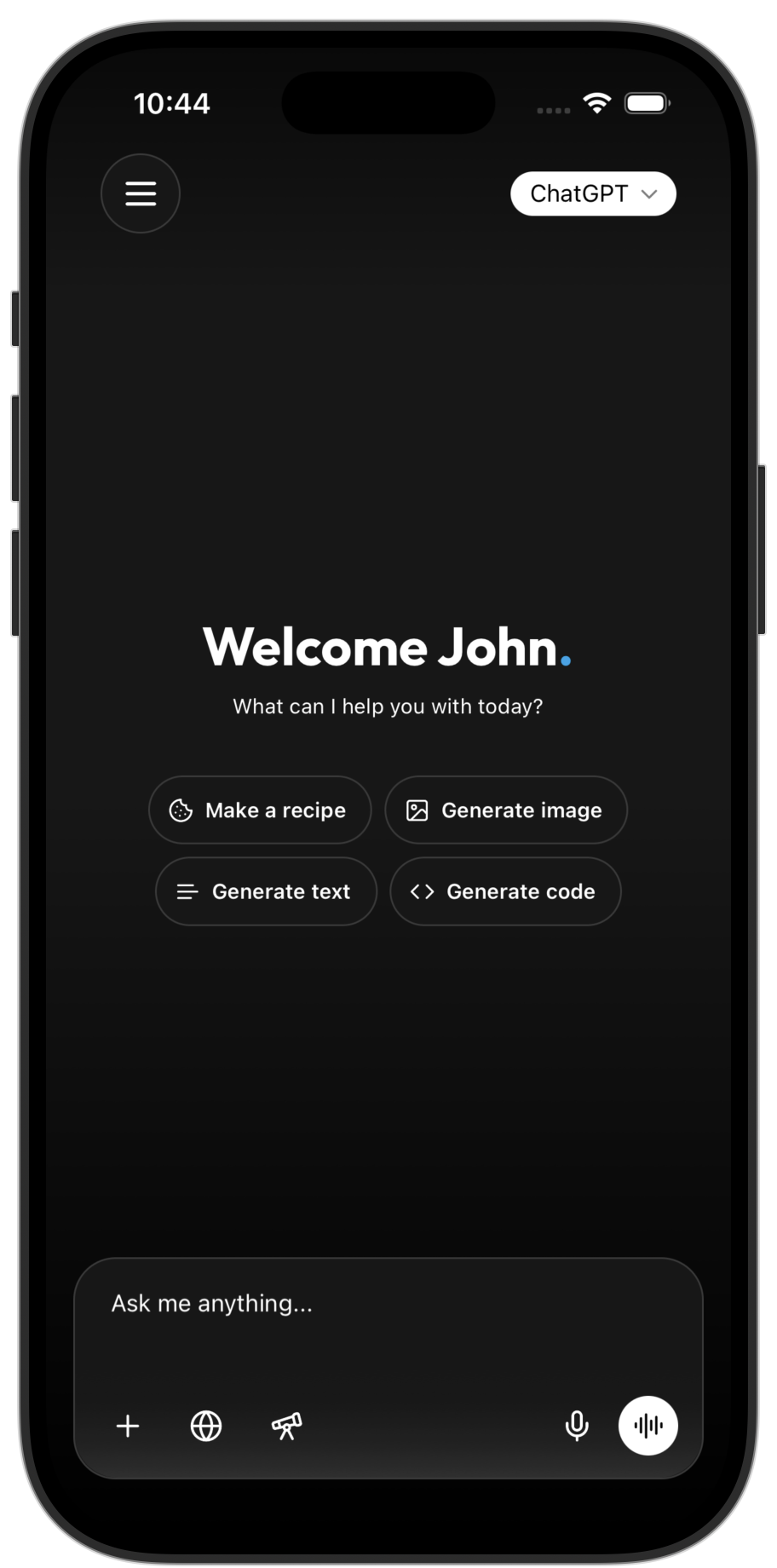 Chat app template preview