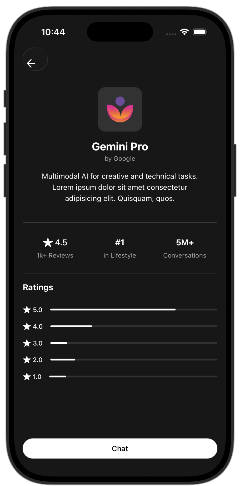 Chat app template — screen 4