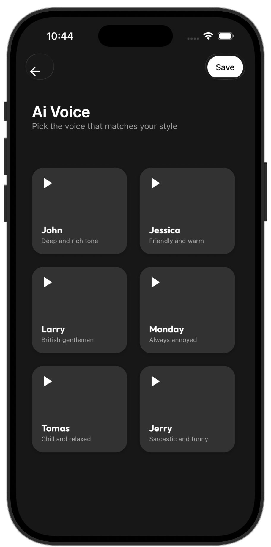 Chat app template — screen 5