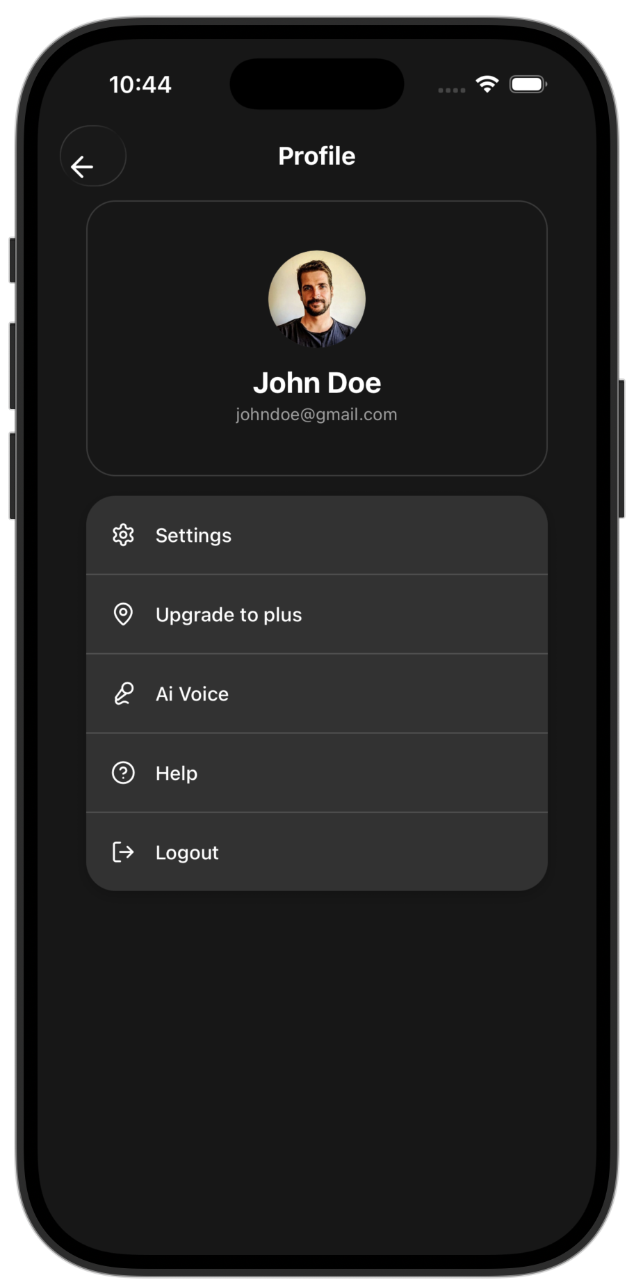 Chat app template — screen 6