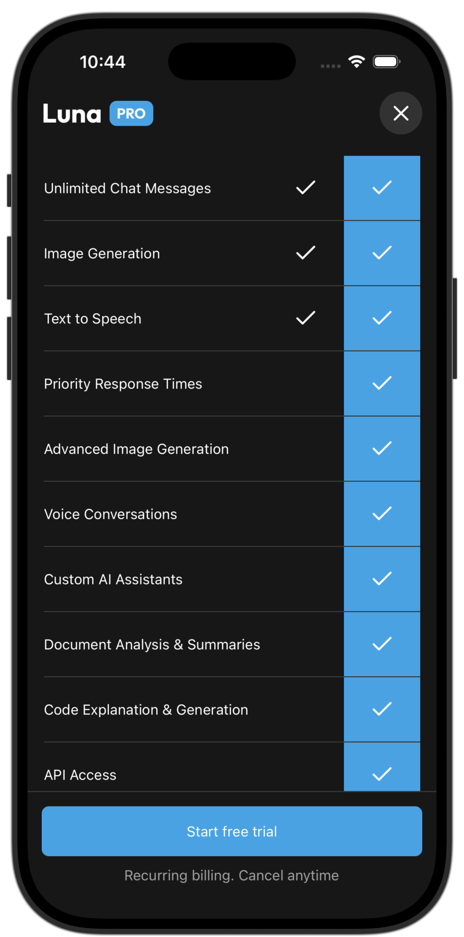 Chat app template — screen 7