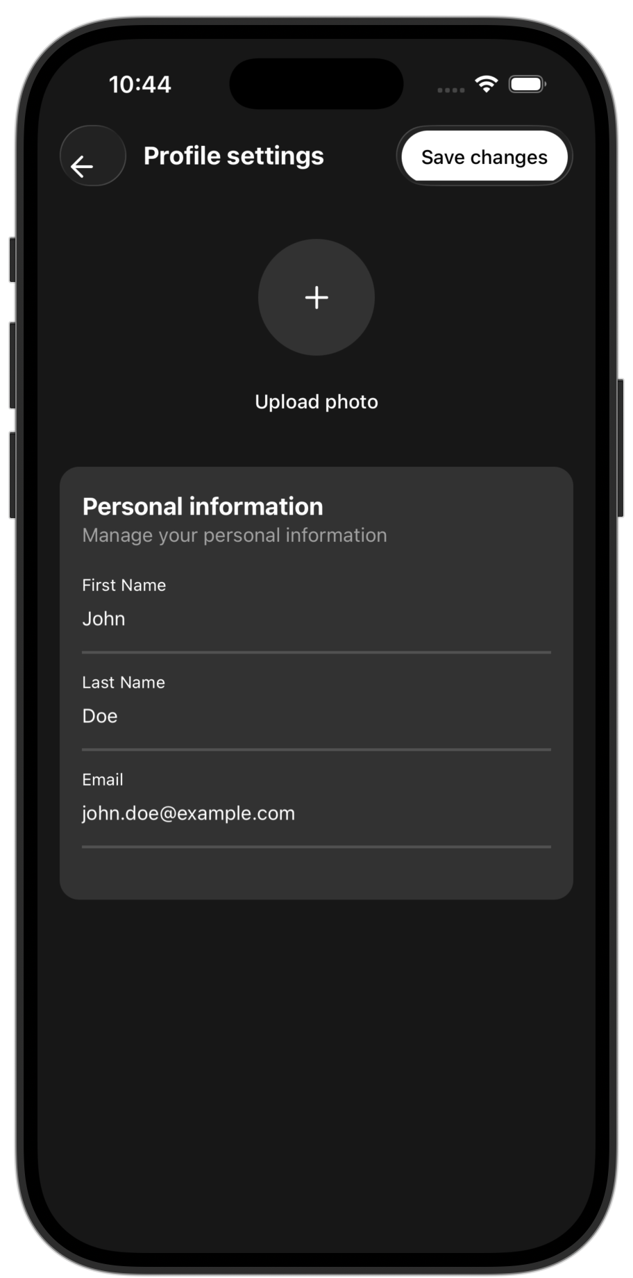 Chat app template — screen 8