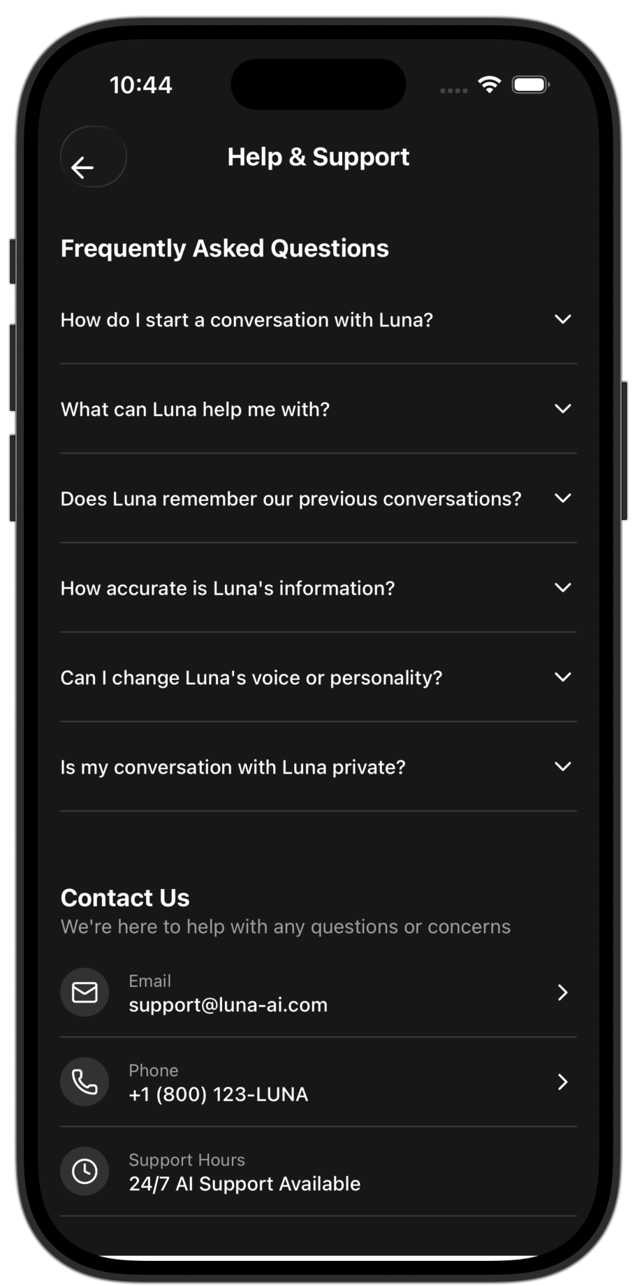 Chat app template — screen 9