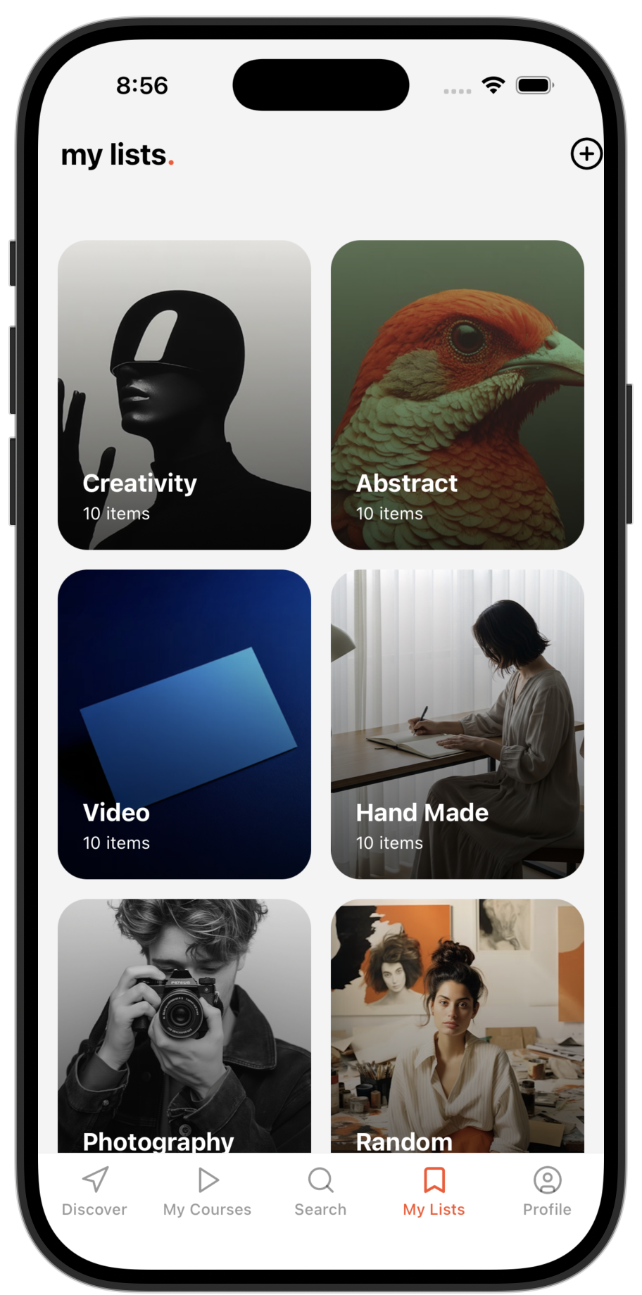 Courses app template — screen 4