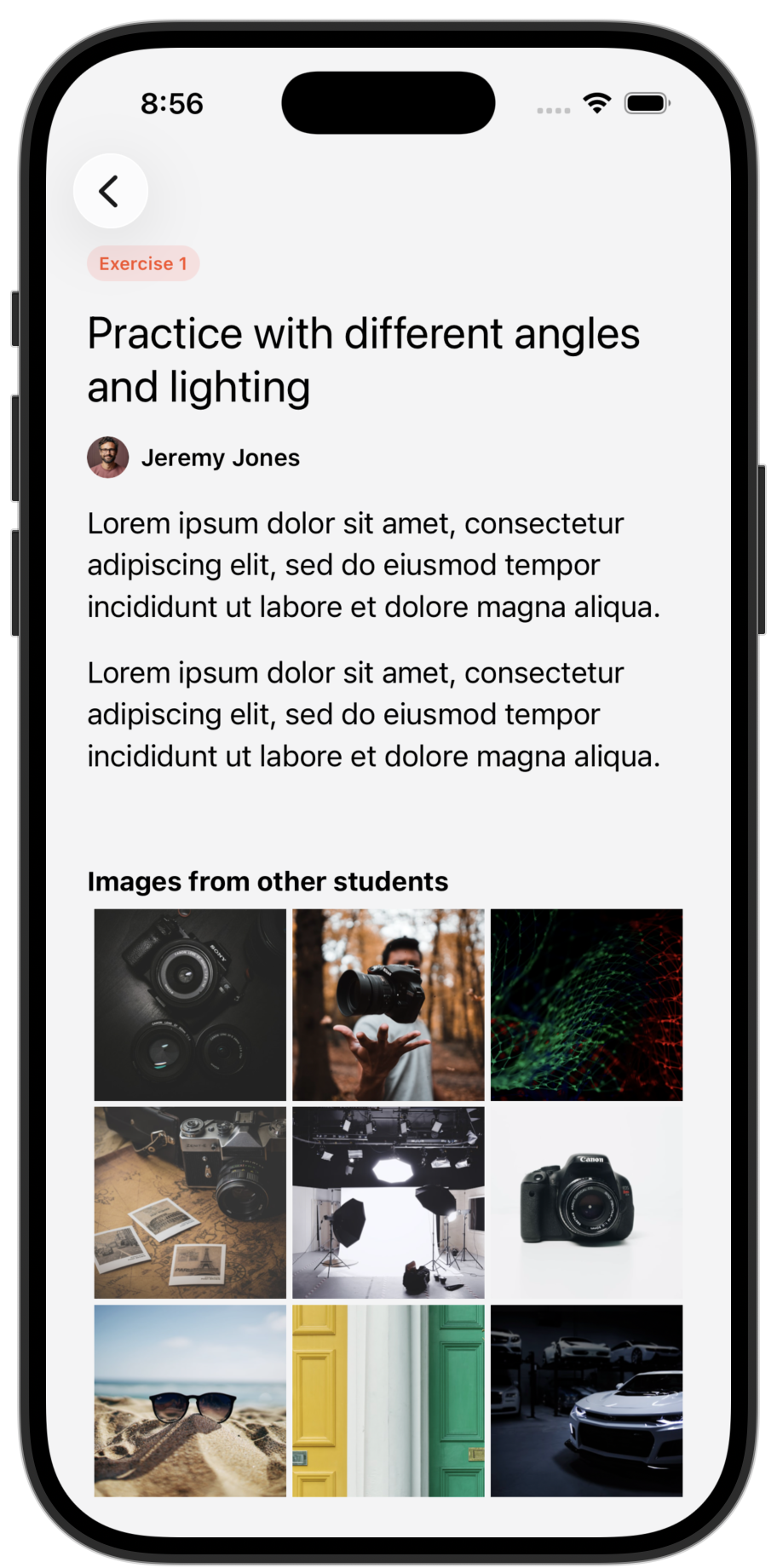 Courses app template — screen 8