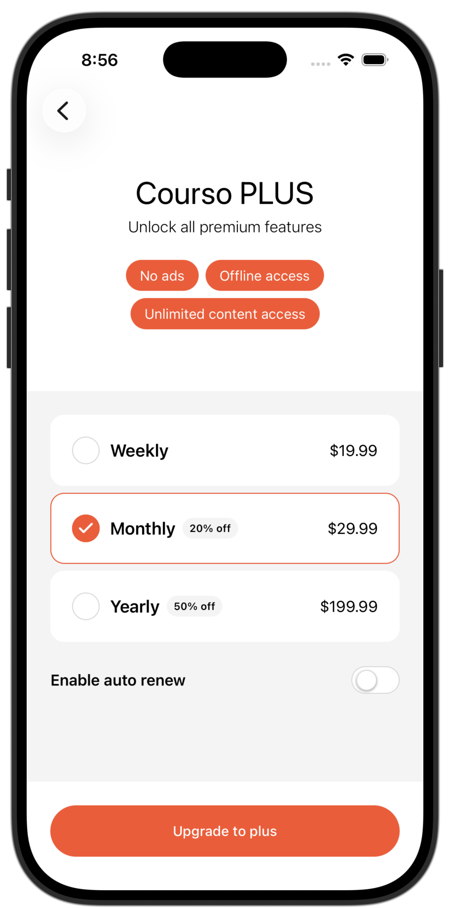 Courses app template — screen 11