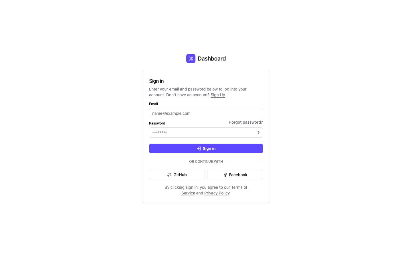 Dashboard web app template — screen 6