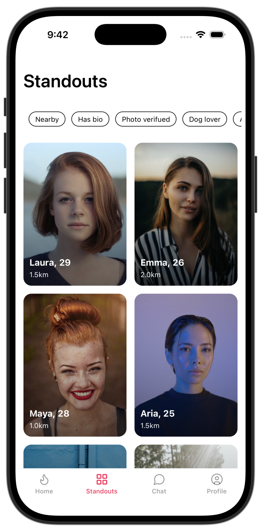 Dating app template — screen 2