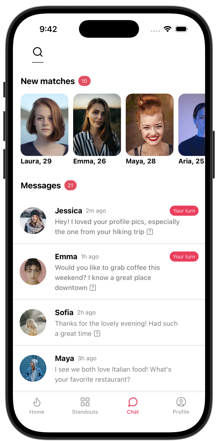 Dating app template — screen 3