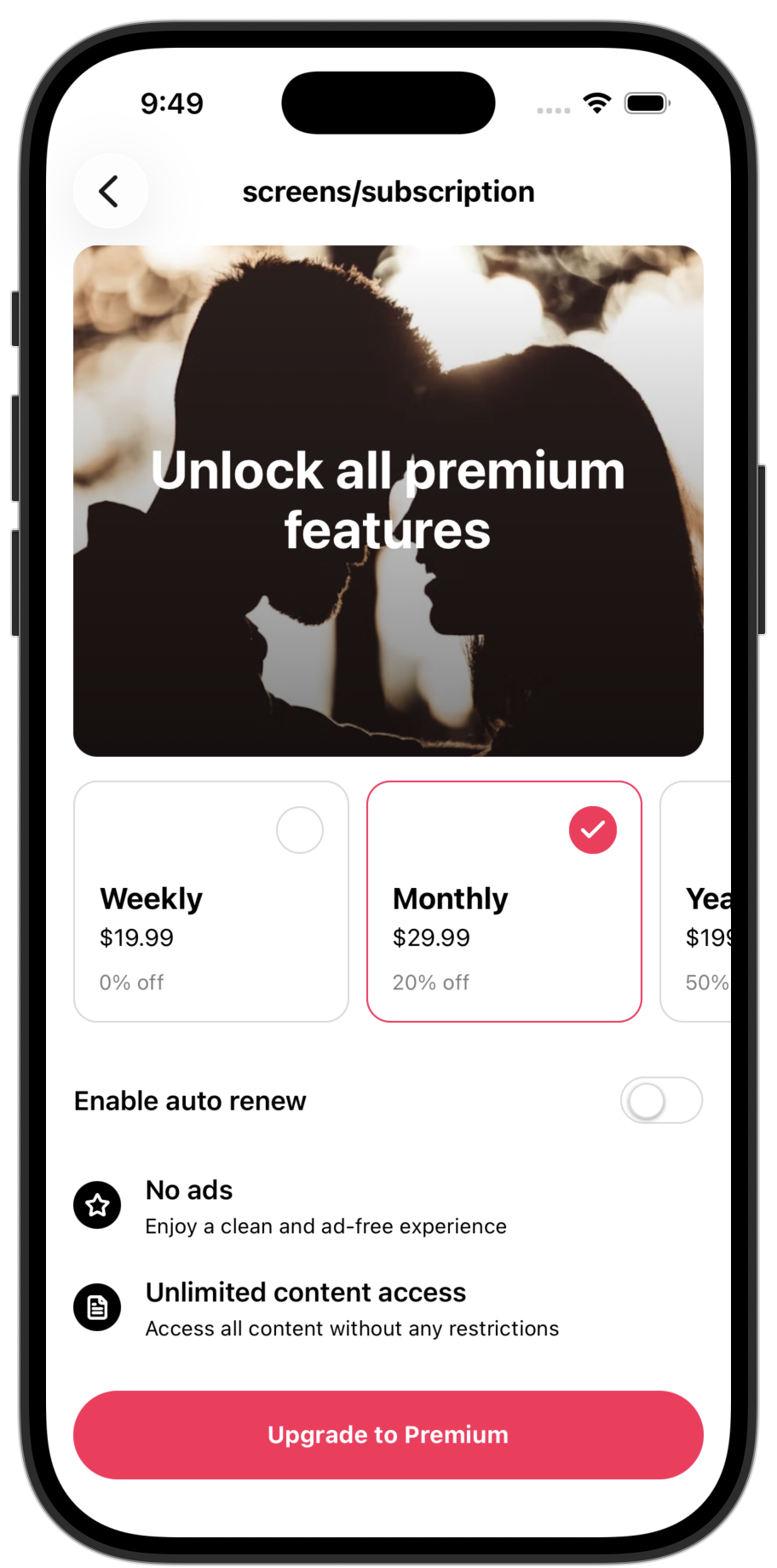 Dating app template — screen 11