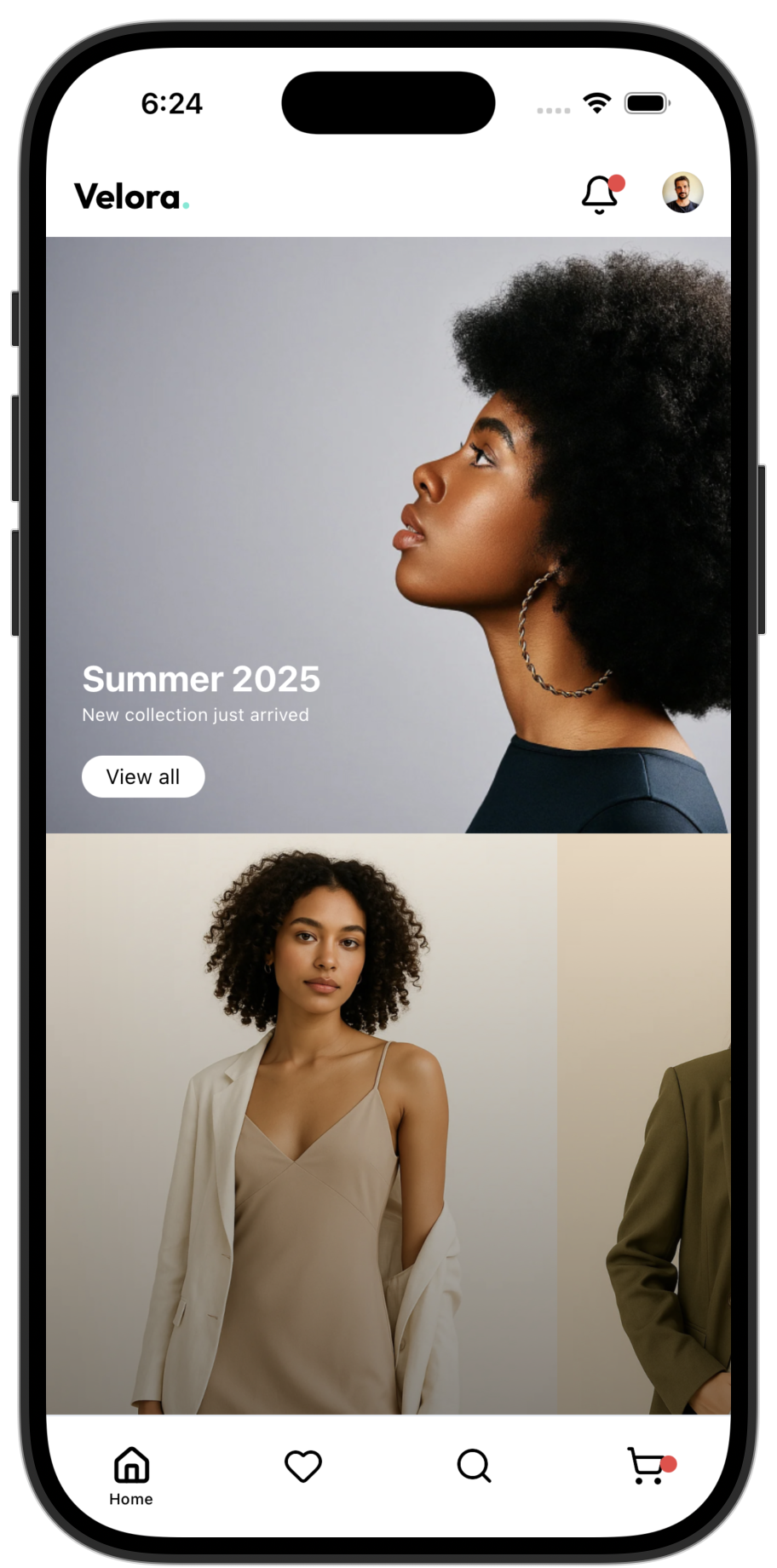 Ecommerce app template preview