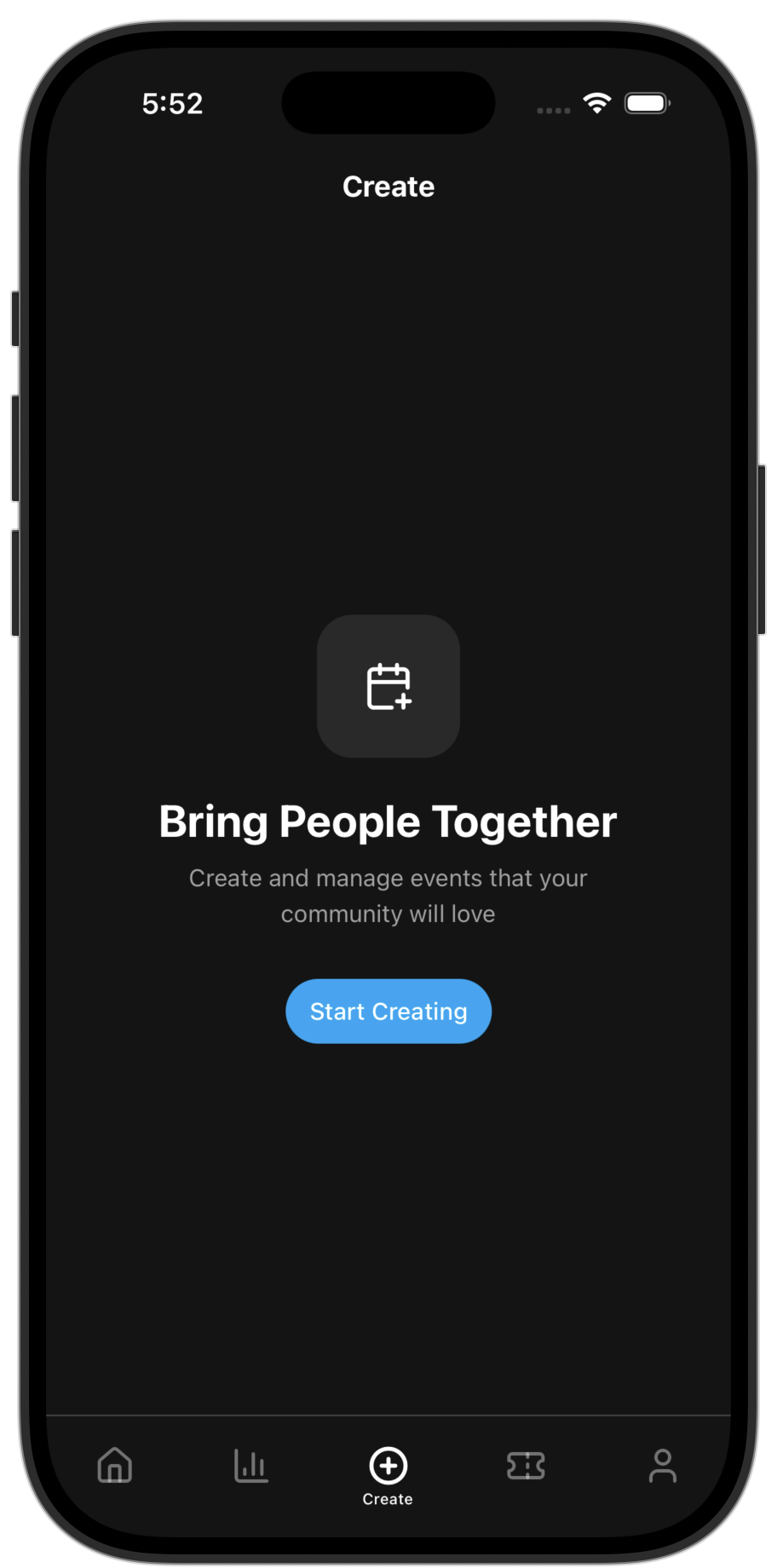 Events app template — screen 8