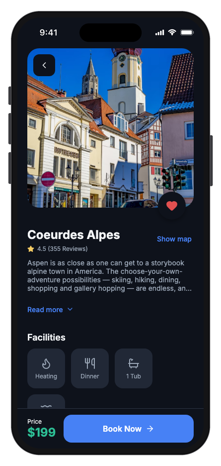 Aspen Travel mobile app template screenshot 3