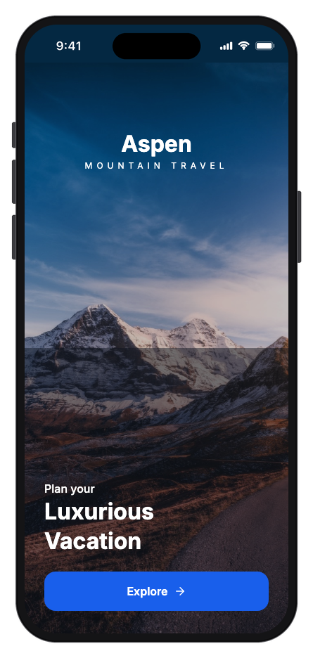 Aspen Travel mobile app template screenshot 5