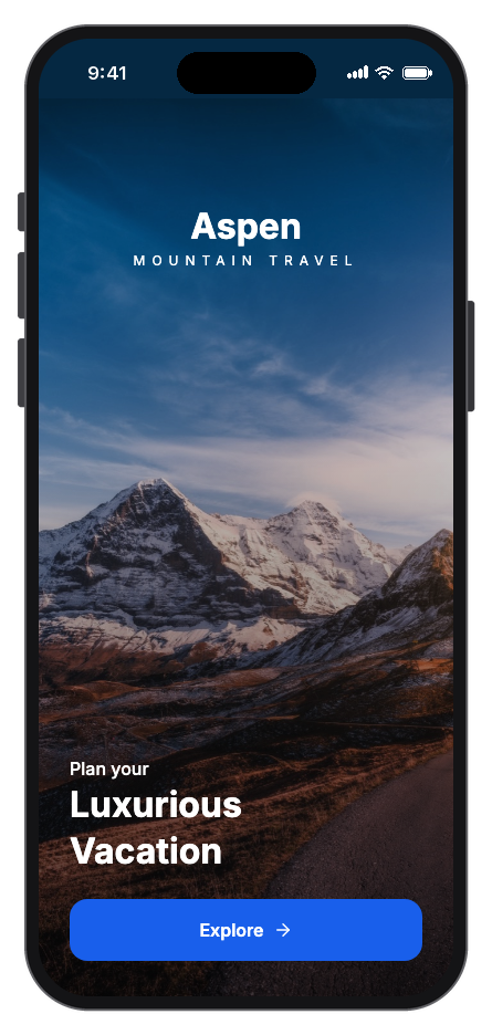 Aspen Travel mobile app template screenshot 5
