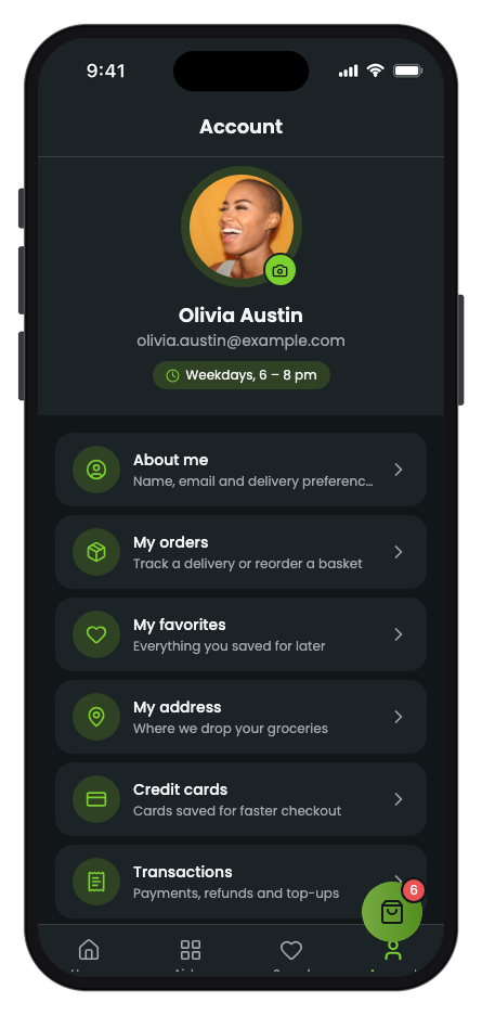 BigCart mobile app template screenshot 2