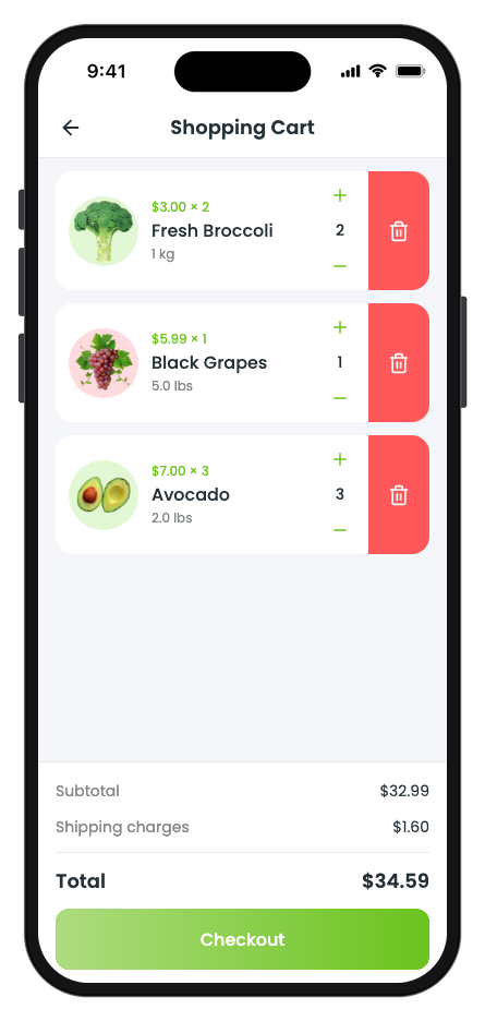BigCart mobile app template screenshot 3