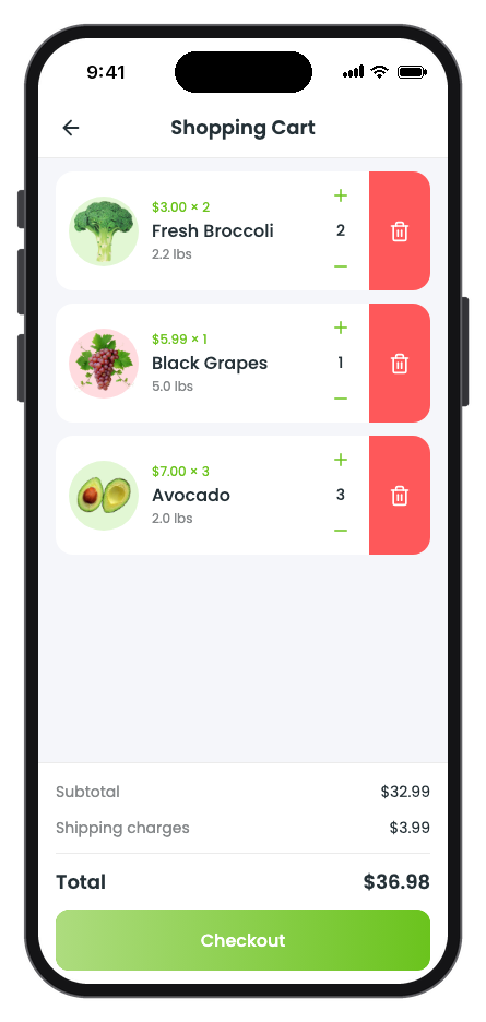 BigCart mobile app template screenshot 3