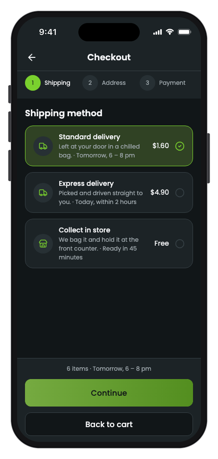 BigCart mobile app template screenshot 5