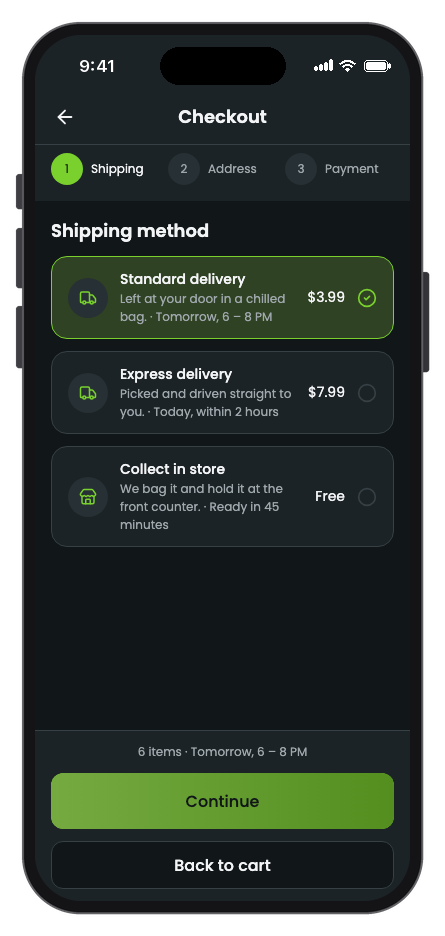 BigCart mobile app template screenshot 5