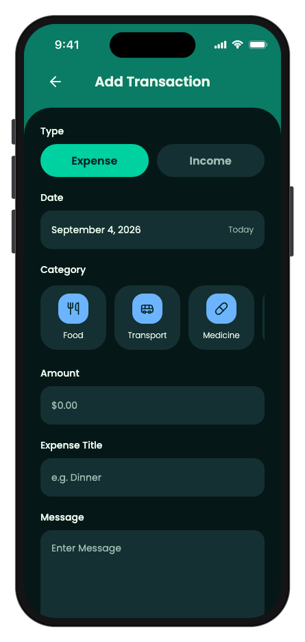 BudgetWise mobile app template screenshot 2