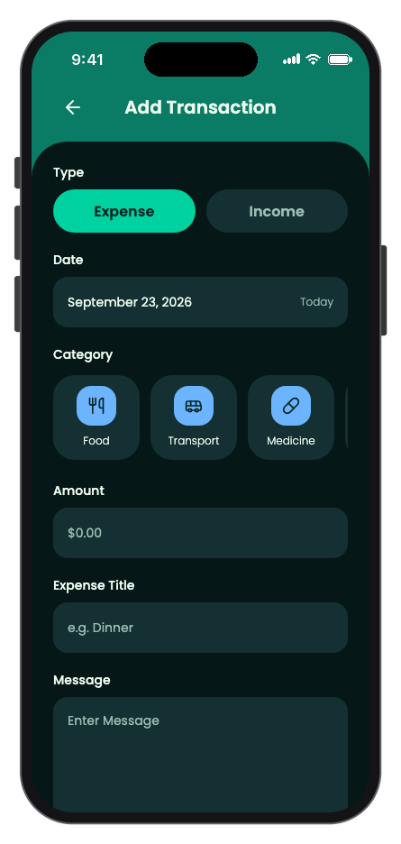 BudgetWise mobile app template screenshot 2