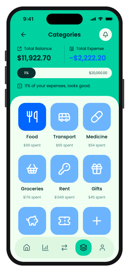 BudgetWise mobile app template screenshot 4