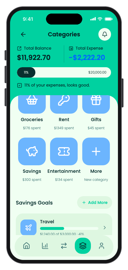 BudgetWise mobile app template screenshot 4