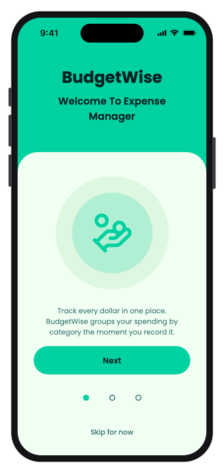 BudgetWise mobile app template screenshot 6