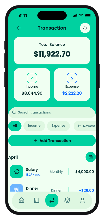 BudgetWise mobile app template screenshot 9