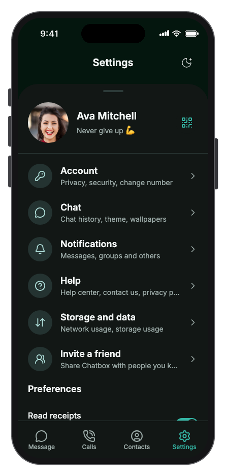 ChatBox mobile app template screenshot 7
