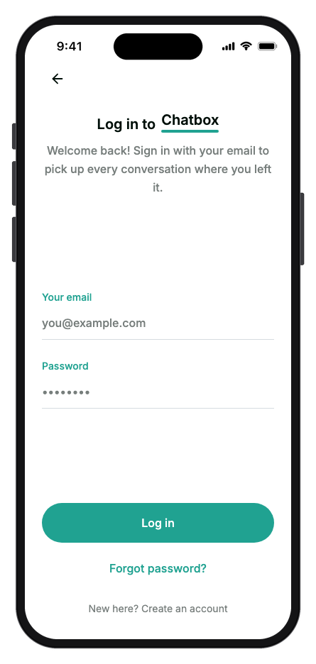 ChatBox mobile app template screenshot 8