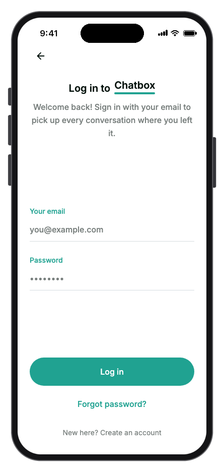 ChatBox mobile app template screenshot 8