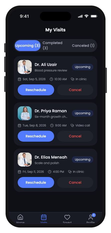 Clinicly mobile app template screenshot 2