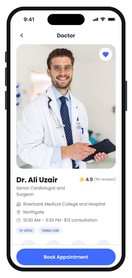 Clinicly mobile app template screenshot 3