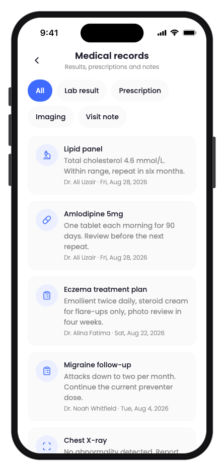 Clinicly mobile app template screenshot 4