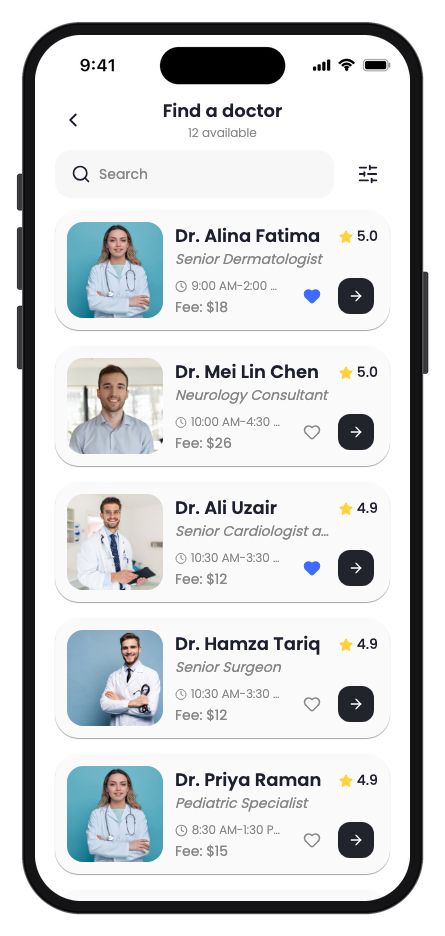 Clinicly mobile app template screenshot 6