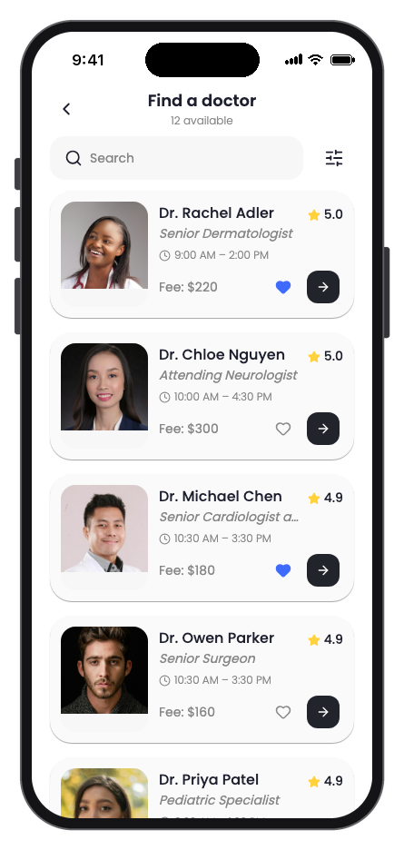 Clinicly mobile app template screenshot 6