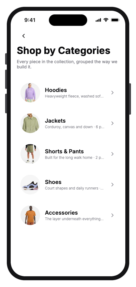 Clot mobile app template screenshot 2