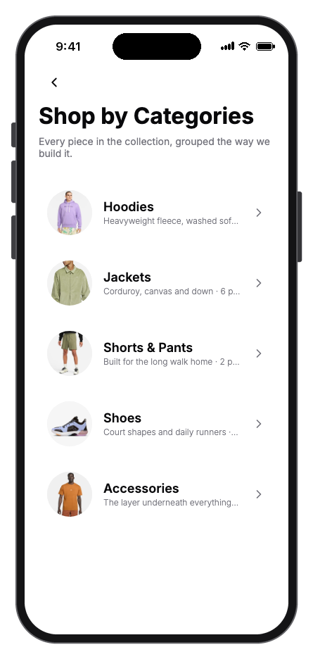 Clot mobile app template screenshot 2
