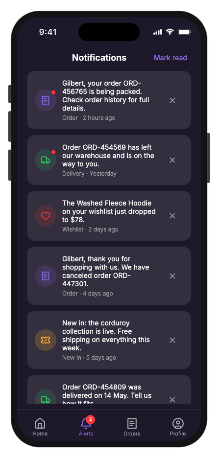 Clot mobile app template screenshot 3