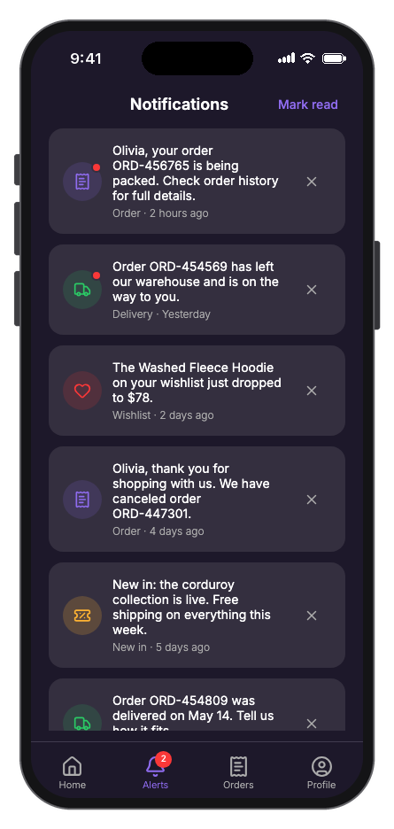 Clot mobile app template screenshot 3