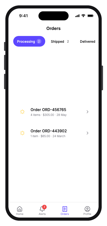 Clot mobile app template screenshot 5