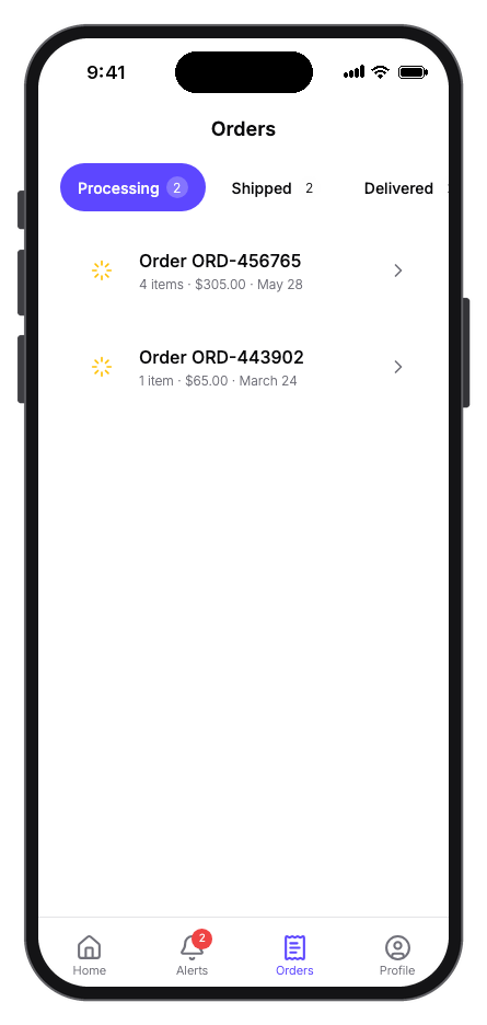 Clot mobile app template screenshot 5