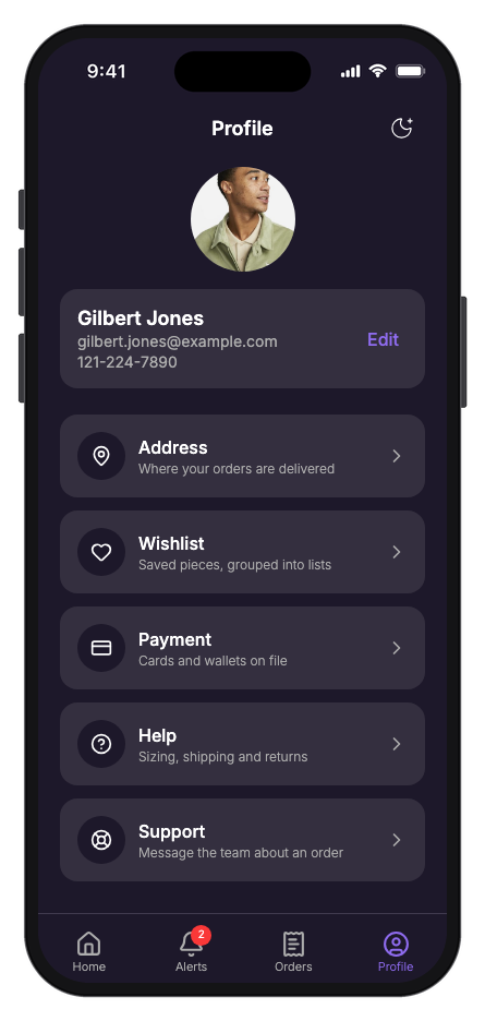 Clot mobile app template screenshot 7