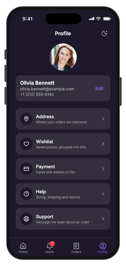 Clot mobile app template screenshot 7