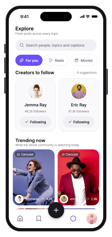 Circlo mobile app template screenshot 2