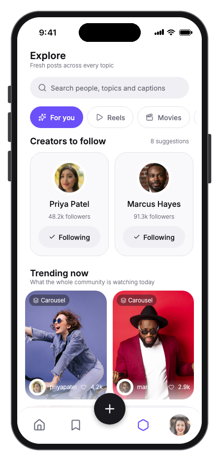 Circlo mobile app template screenshot 2
